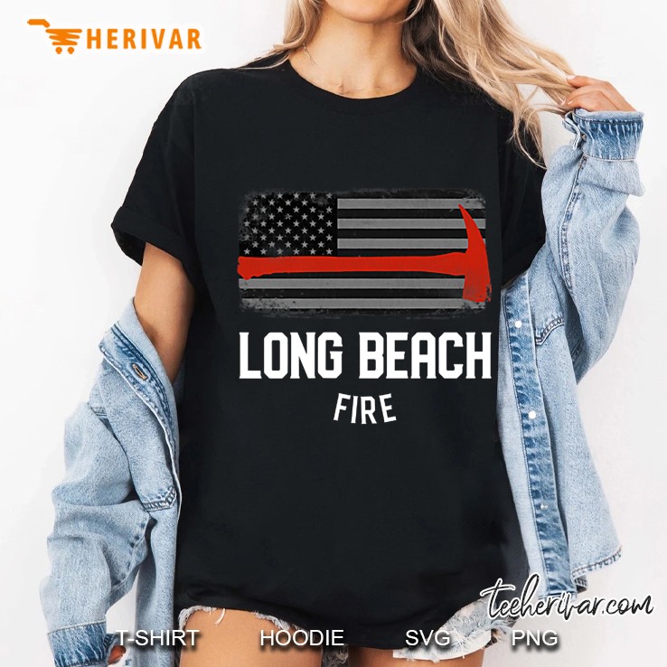 Long Beach California Fire Rescue Department Firefighters Ladies Tee