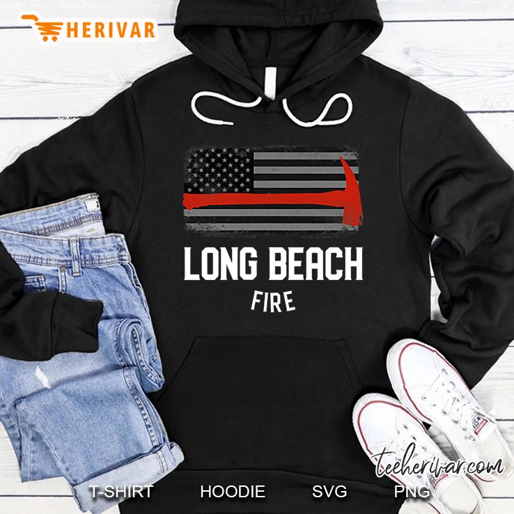Long Beach California Fire Rescue Department Firefighters Hoodie