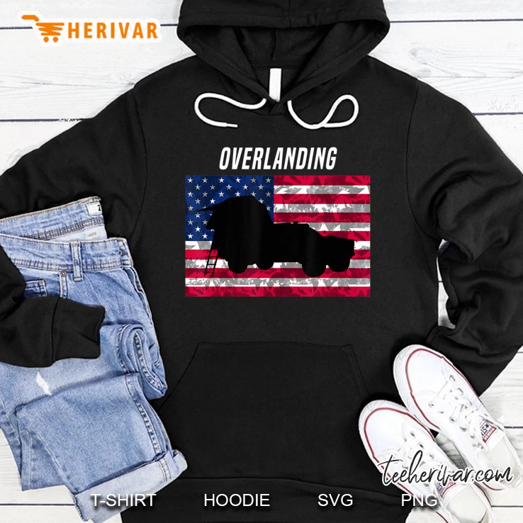Overlanding American Flag Hoodie
