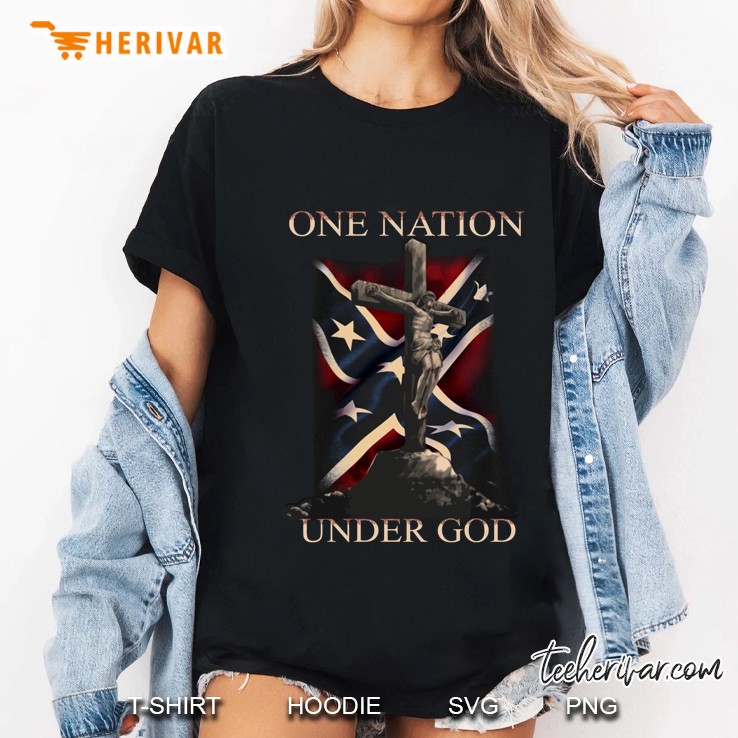 One Nation Under God Confederate Flag Ladies Tee