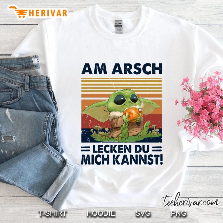 Am Arsch Lecken Du Mich Kannst Cute Baby Yoda Sweatshirt