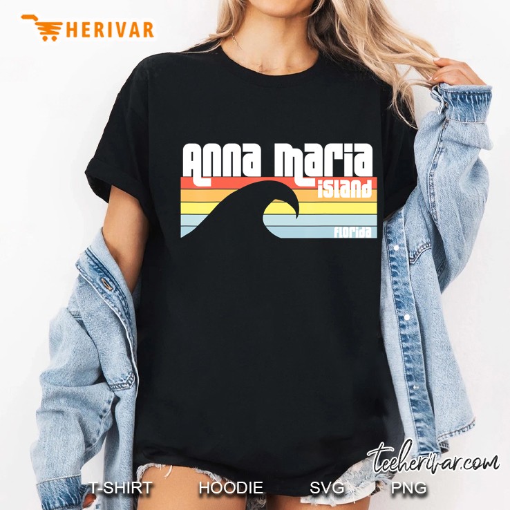 I Love Anna Maria Island Florida Fl Atlantic Ocean Wave Ladies Tee
