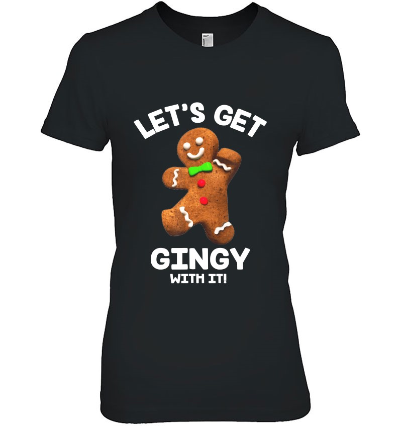 Let's Get Gingy With It Funny Gingerbread Man Christmas Mugs