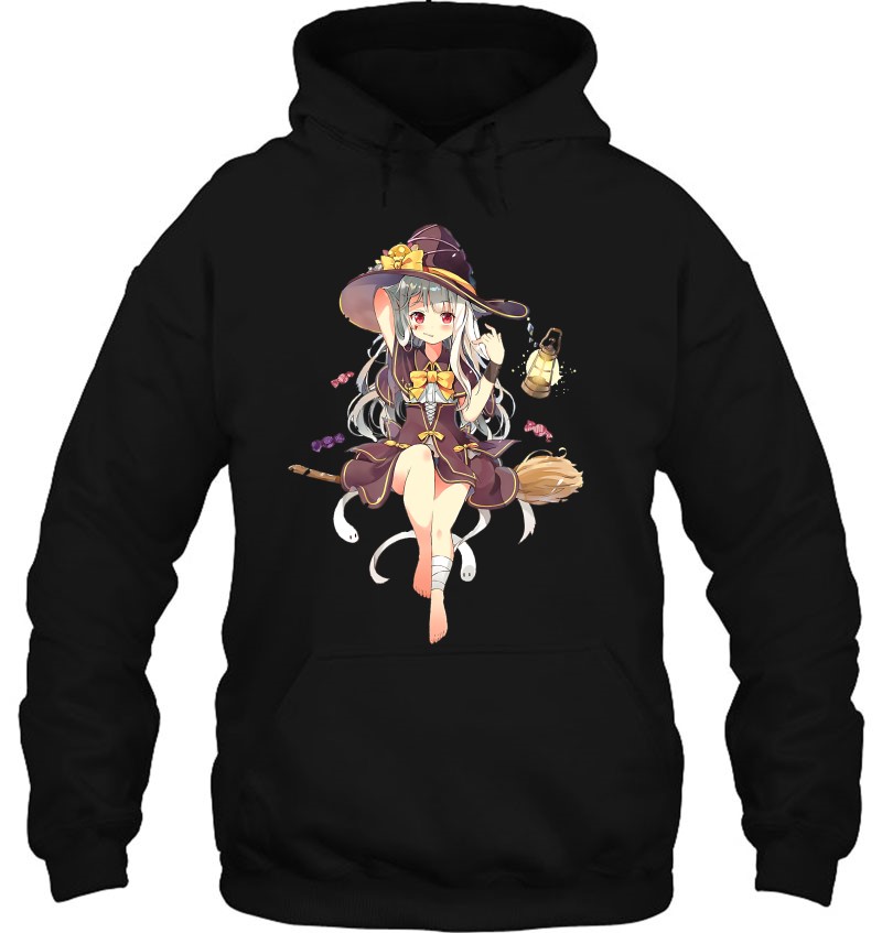 inktastic Halloween Cute Chibi Anime Witch with Cat Toddler T-Shirt 