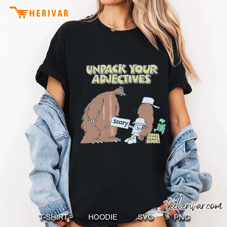 Schoolhouse Rock Adjectives Scary Bear Ladies Tee