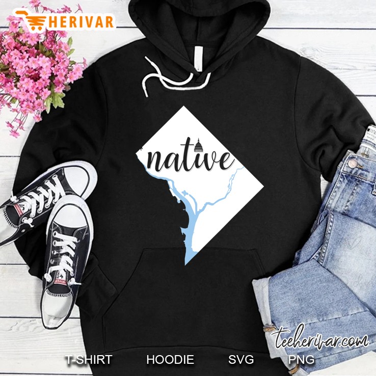 Wormy Washington Dc City Map Native Capitol Hoodie