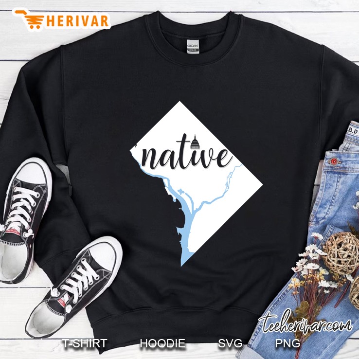Wormy Washington Dc City Map Native Capitol Sweatshirt