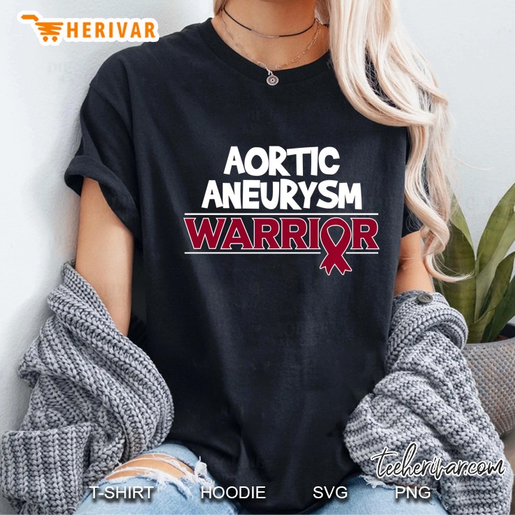 Aortic Aneurysm Survivor Burgundy Ribbon Ladies Tee