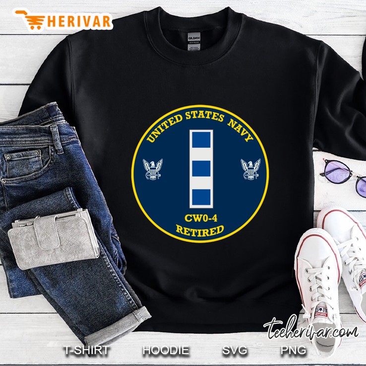 Navy Chief Warrant Officer 4 Cwo-4 Retired Badge Sweatshirt