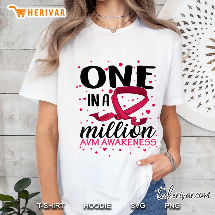 One In Million Avm Awareness Warrior Brain Injury Disease Ladies Tee