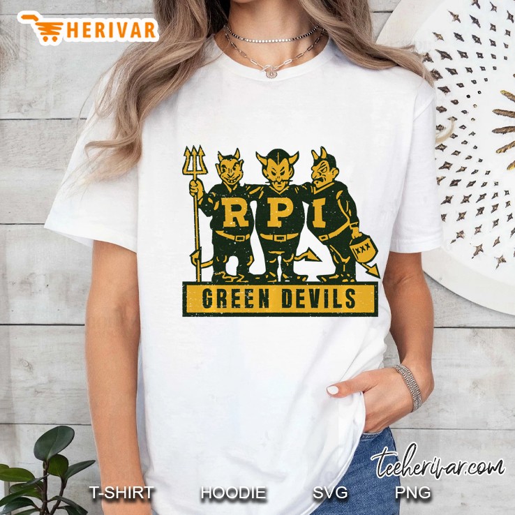 Vintage Richmond Professional Institute Green Devils Rpi Ladies Tee