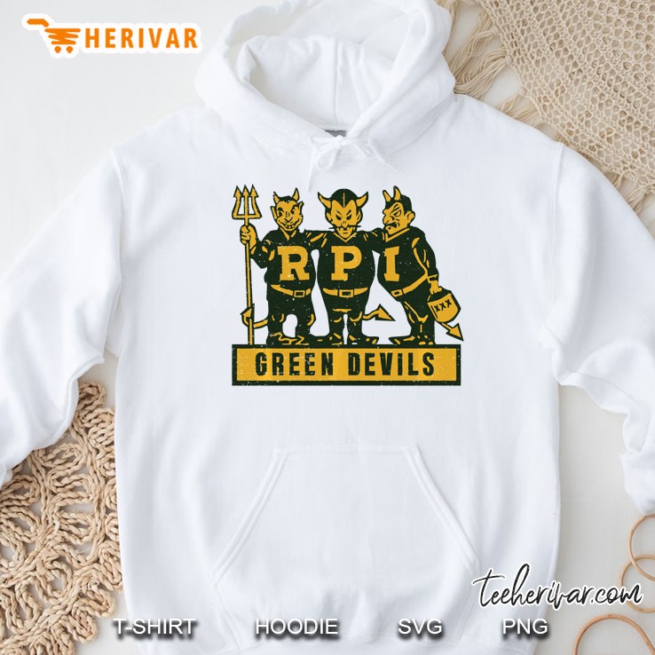 Vintage Richmond Professional Institute Green Devils Rpi Hoodie