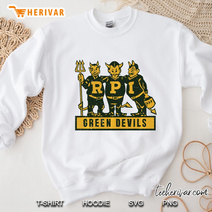 Vintage Richmond Professional Institute Green Devils Rpi Sweatshirt