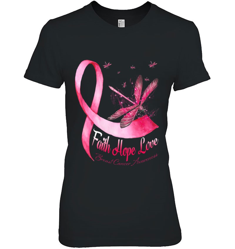 Faith Hope Love Dragonfly Breast Cancer Awareness