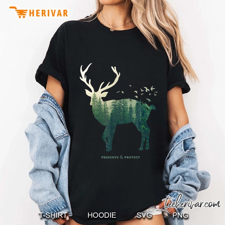 Preserve & Protect Vintage National Park Deer Forest Ladies Tee