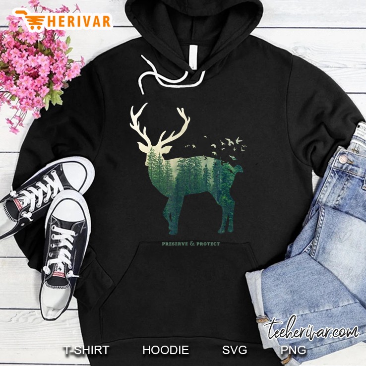 Preserve & Protect Vintage National Park Deer Forest Hoodie