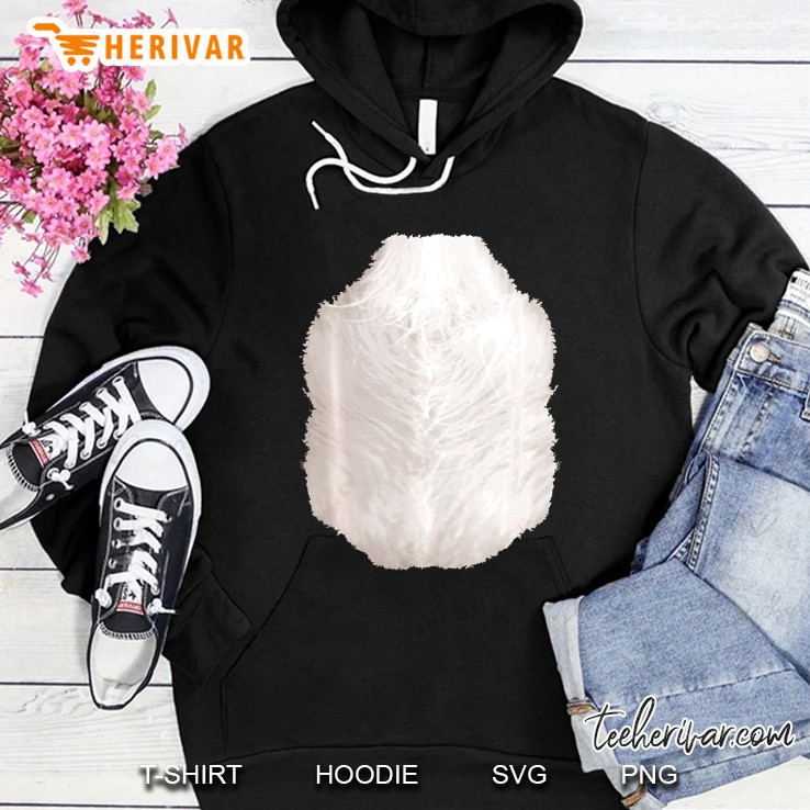 Skunk Raccoon Mouse Belly Chest Hair Halloween Costume Hoodie