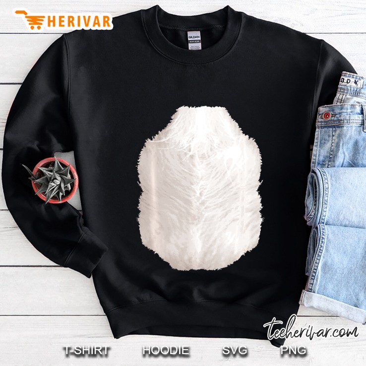 Skunk Raccoon Mouse Belly Chest Hair Halloween Costume Sweatshirt