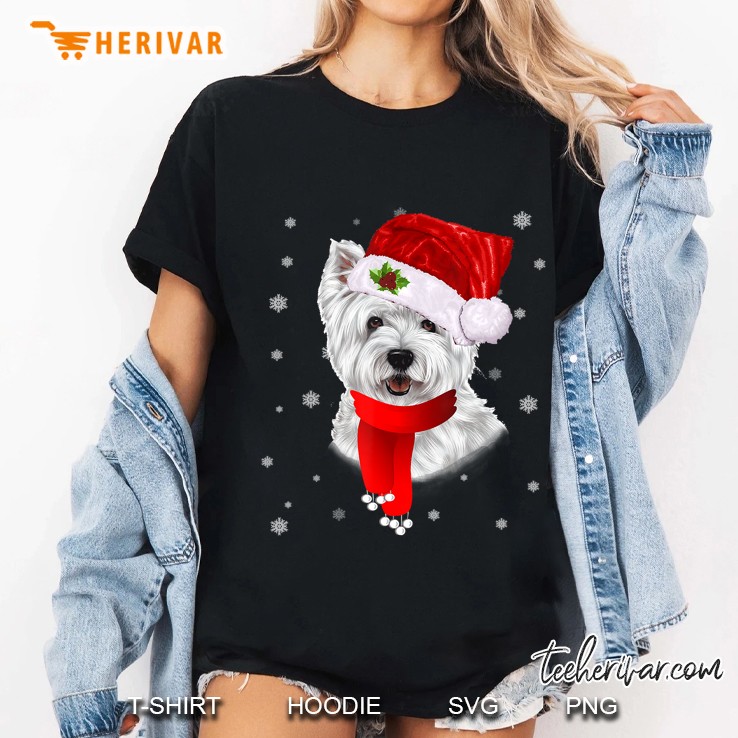 Westie Christmas Tree Funny Dog Christmas Pajamas Gift Ladies Tee