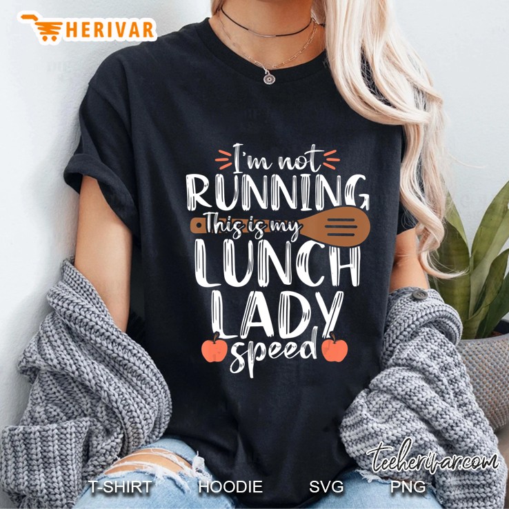 Running Funny School Lunch Lady Cafeteria Worker Gift Women Ladies Tee