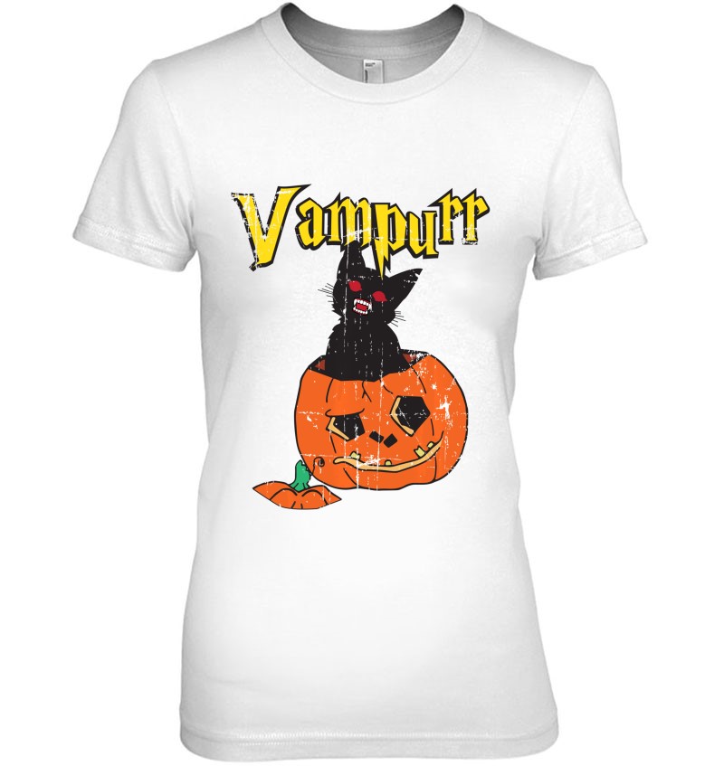 Funny Cat Vampire Halloween Vampurr Kitten Lovers T-Shirts, Hoodies ...