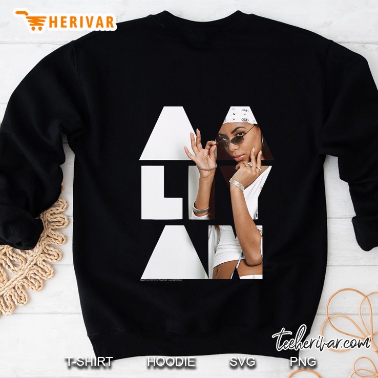 Aaliyah Photo Filled Letters Sweatshirt