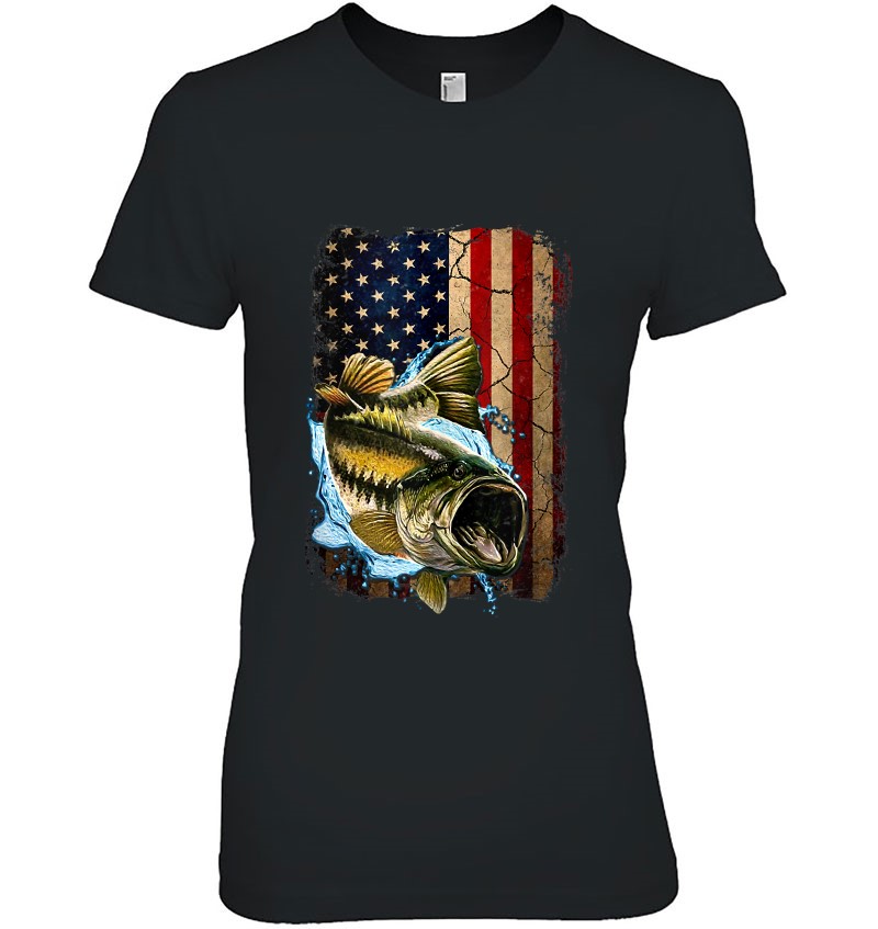 American Flag Bass Fishing Gifts For Fisherman Fish Fishing