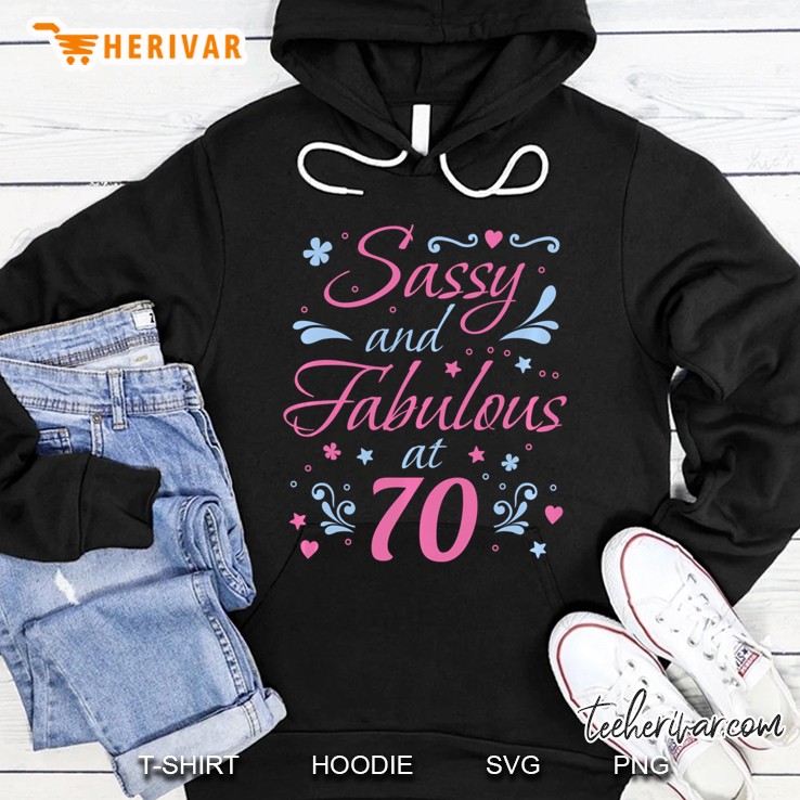 70 Years Old Sassy & Fabulous Floral 1960 70Th Birthday Gift Hoodie