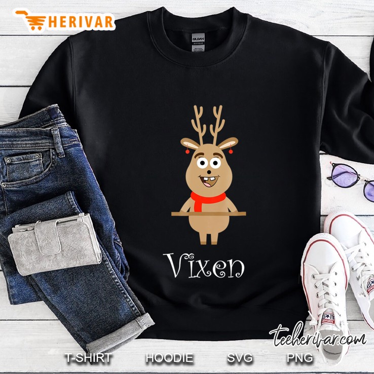 Cute Vixen Reindeer Shirt For Kids Set Of 9 Christmas Gift Sweatshirt