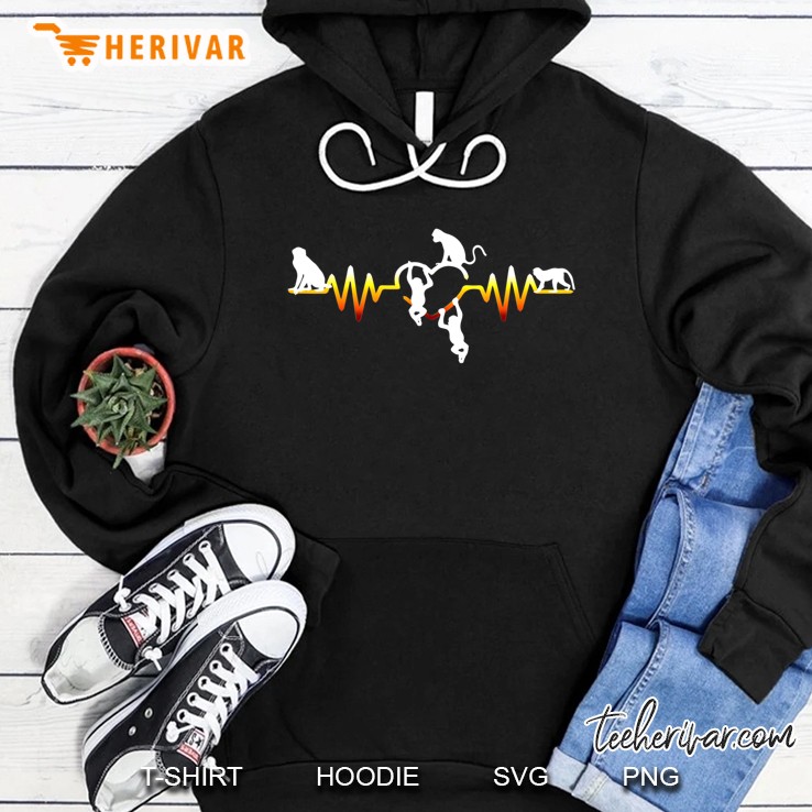 Monkey Heartbeat Ape Lovely Hoodie