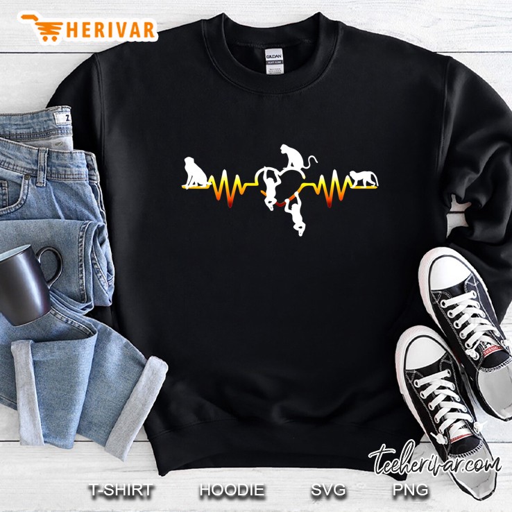 Monkey Heartbeat Ape Lovely Sweatshirt