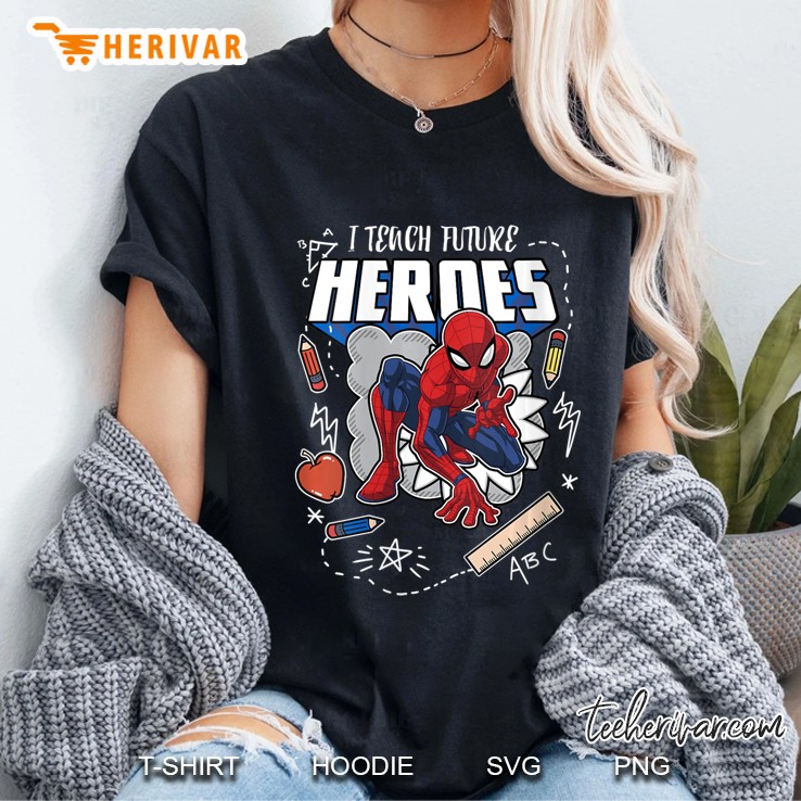 Womens Marvel Spider-Man I Teach Future Super Heroes Sketch Ladies Tee