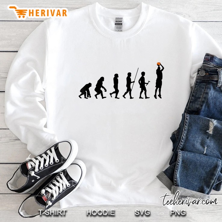Human Evolution Basketball Sweatshirt