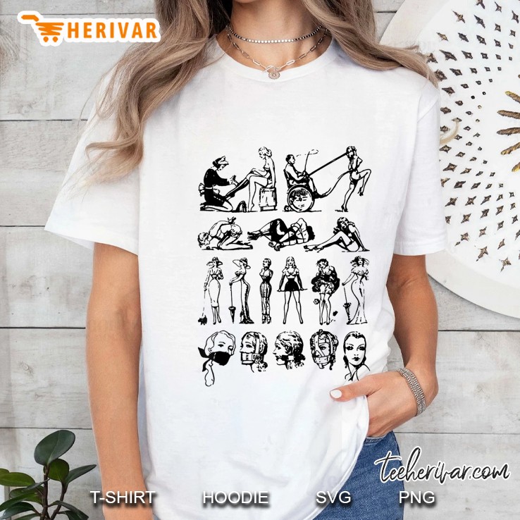 Vintage Bdsm Bondage Erotica Kinky Fetish Retro Bdsm Art Ladies Tee