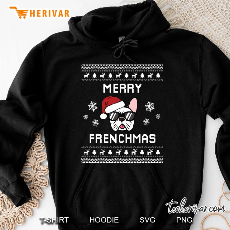 French Bulldog Christmas Frenchie Ugly Xmas Sweater Hoodie