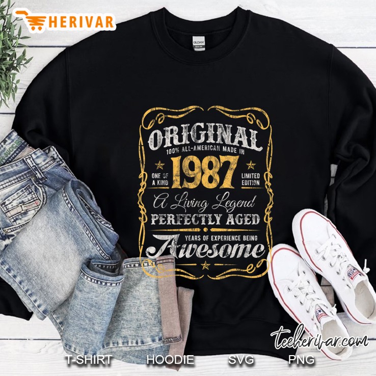 Vintage Original Made In 1987 Classic 33Rd Birthday A8 Ver2 Sweatshirt