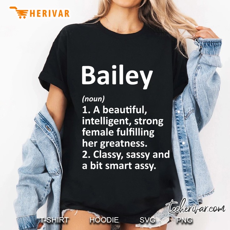 Bailey Definition Personalized Name Funny Christmas Ladies Tee