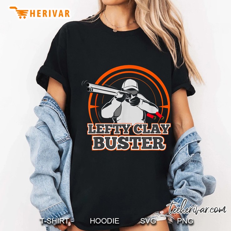 Lefty Clay Buster Skeet Shooting Trap Shotgun Gift Ladies Tee