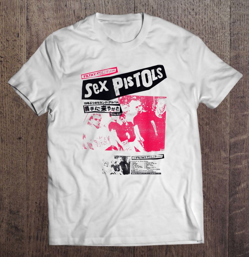 Tee Sweater Tote Tshirt Mug Hoodies Sex Pistols Official Classic Japan Tour Pink Photo T-Shirt Tank top
