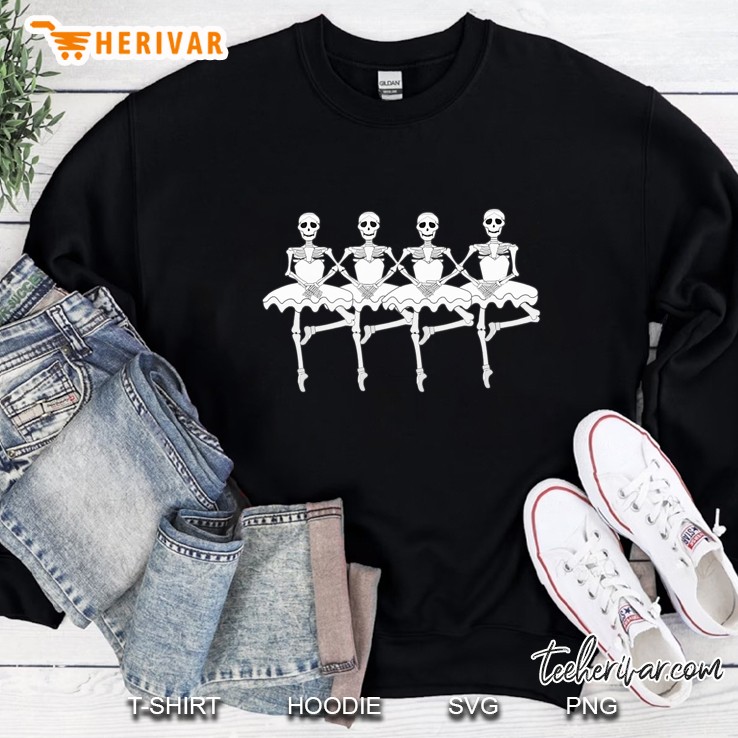 Halloween Shirt For Dancers Funny Skeleton Swan Lake Ballet Sweatshirt