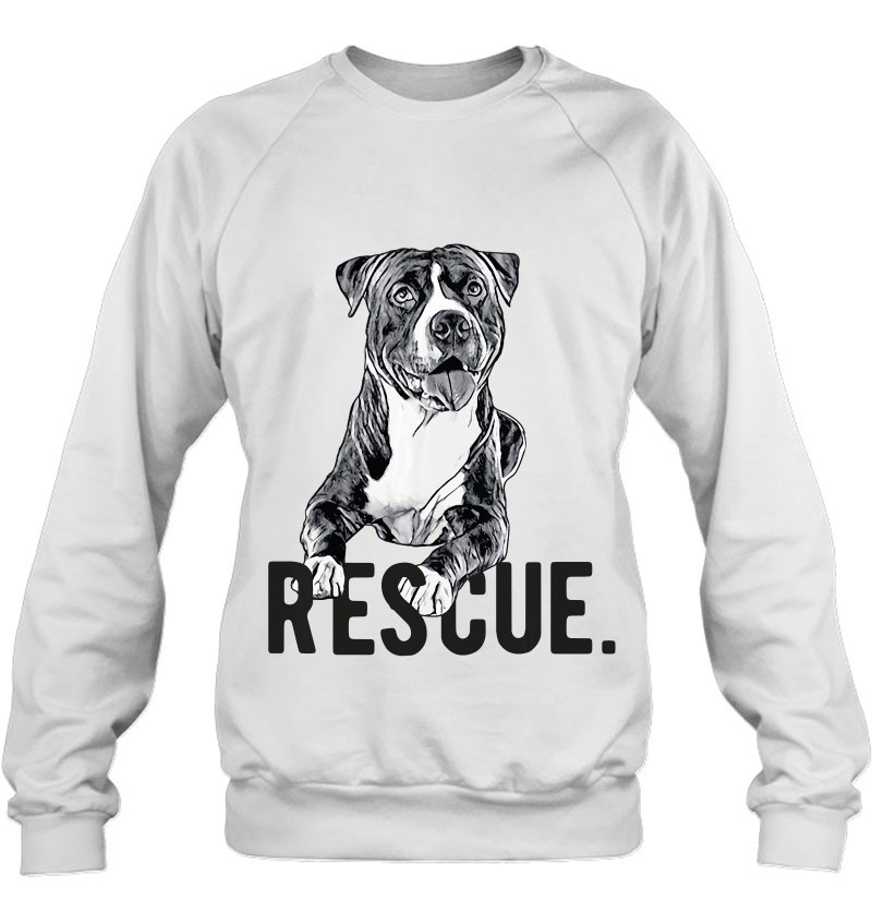 Rescue Pitbull Drawing Dog Mom Adopt dont Shop Mama Gift Sweatshirt