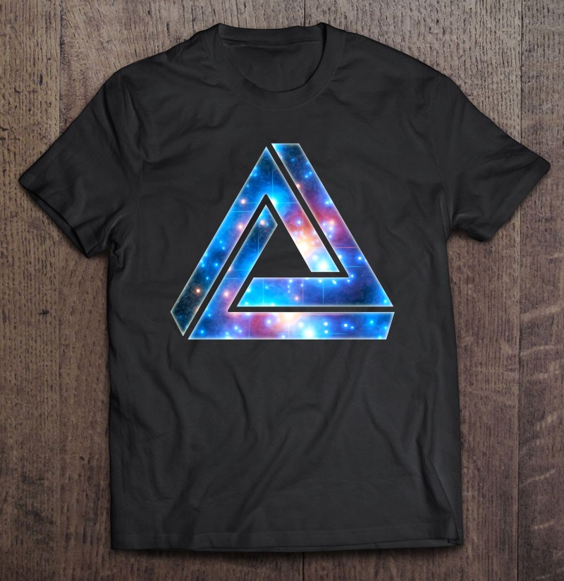 Impossible Triangle Optical Illusion, Penrose, Math T Shirts, Hoodies