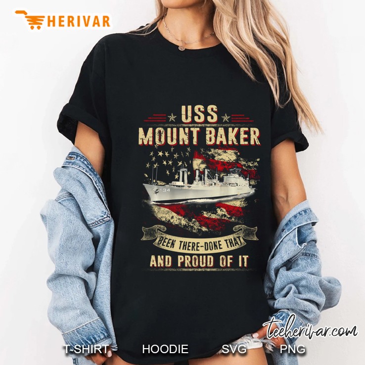 Uss Mount Baker (Ae-34) Ladies Tee