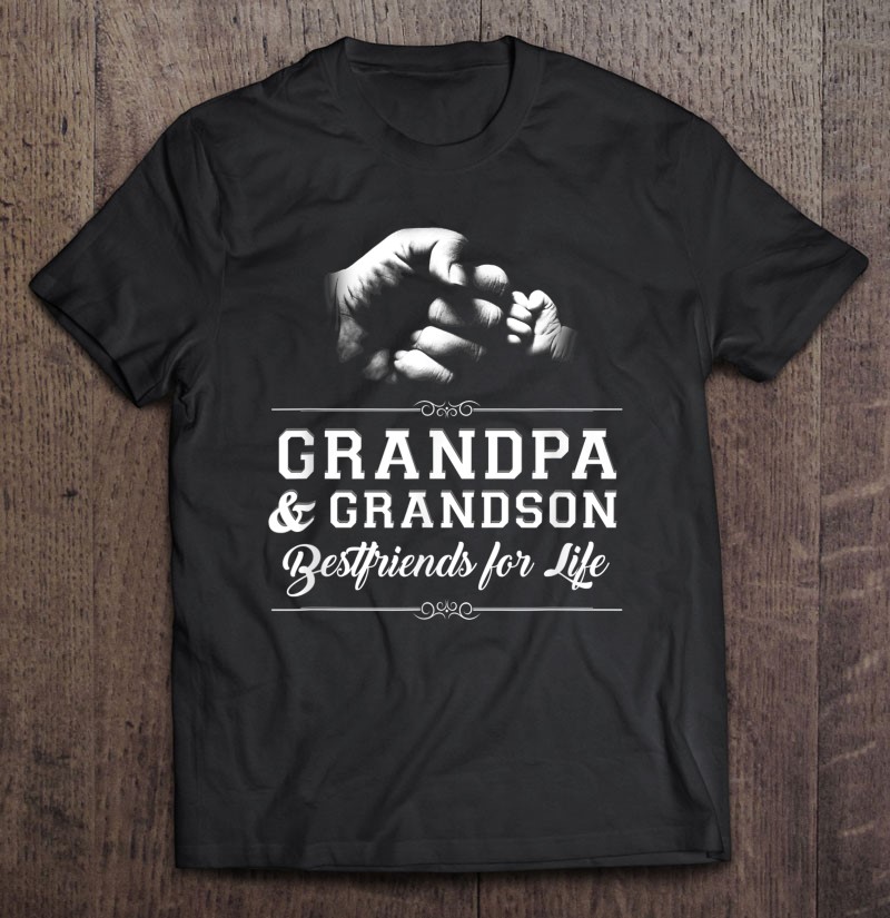 grandad & grandson best friends for life fist punch fathers day  KIDSt SHIRT 