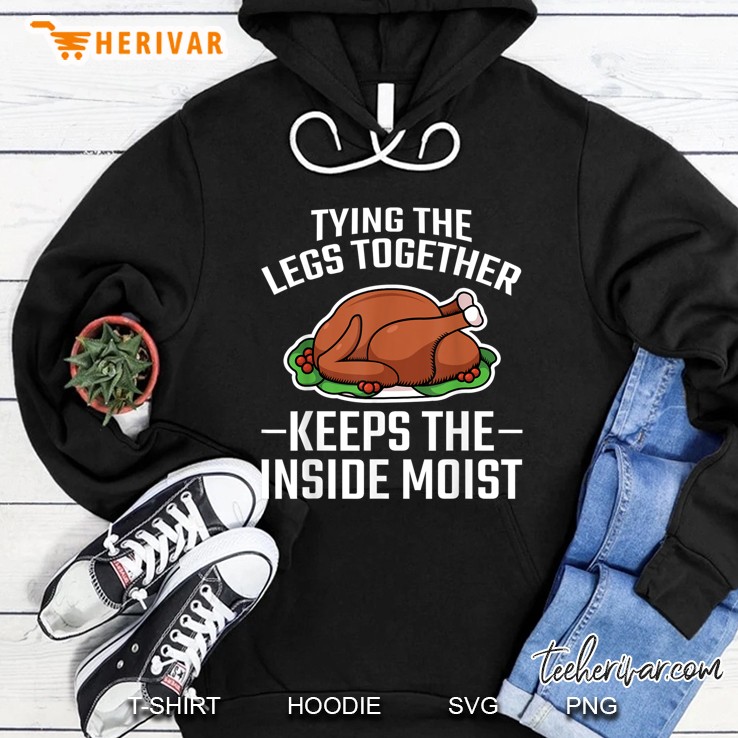 Mens Thanksgiving Tying The Legs Together Dirty Adult Humor Pun Hoodie
