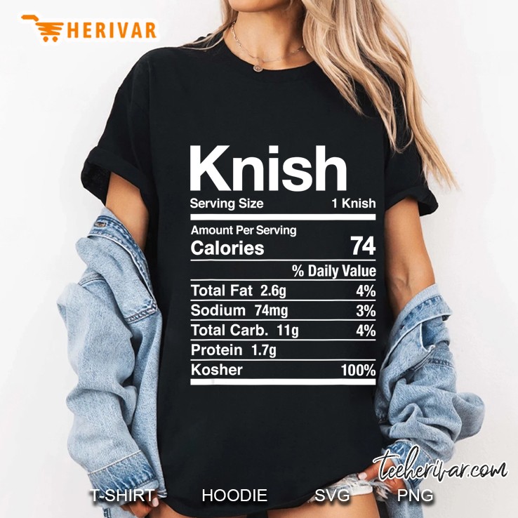 Knish Nutrition Facts Jewish Kosher Food Hanukkah Ladies Tee