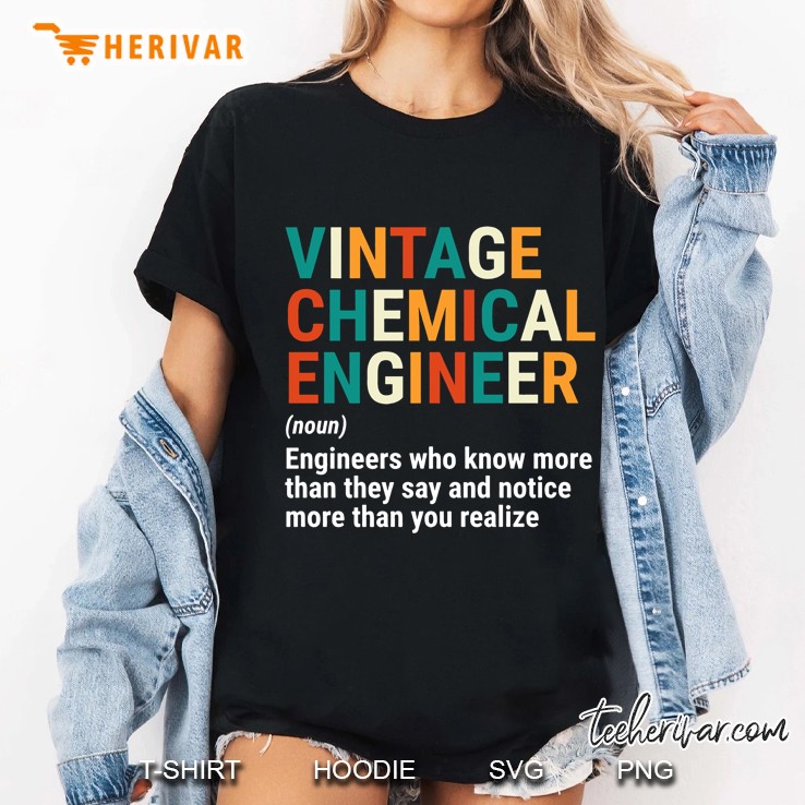 Vintage Chemical Engineer Definition Noun Cool Engineering Ladies Tee