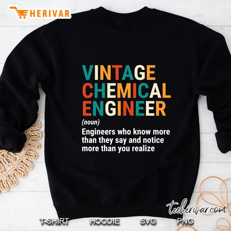 Vintage Chemical Engineer Definition Noun Cool Engineering Sweatshirt