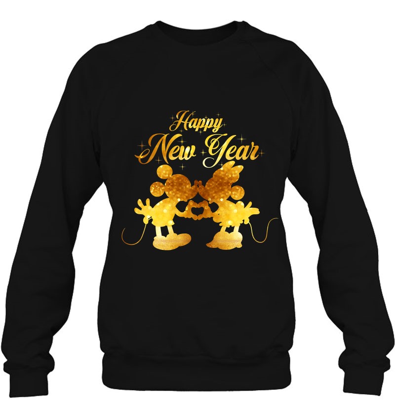 New Year's Mickey & Minnie Happy New Year Silhouette Sweatshirt
