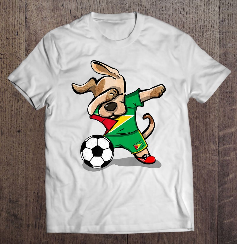 Funny Dabbing Dog Guyana Soccer Jersey Guyanese Football